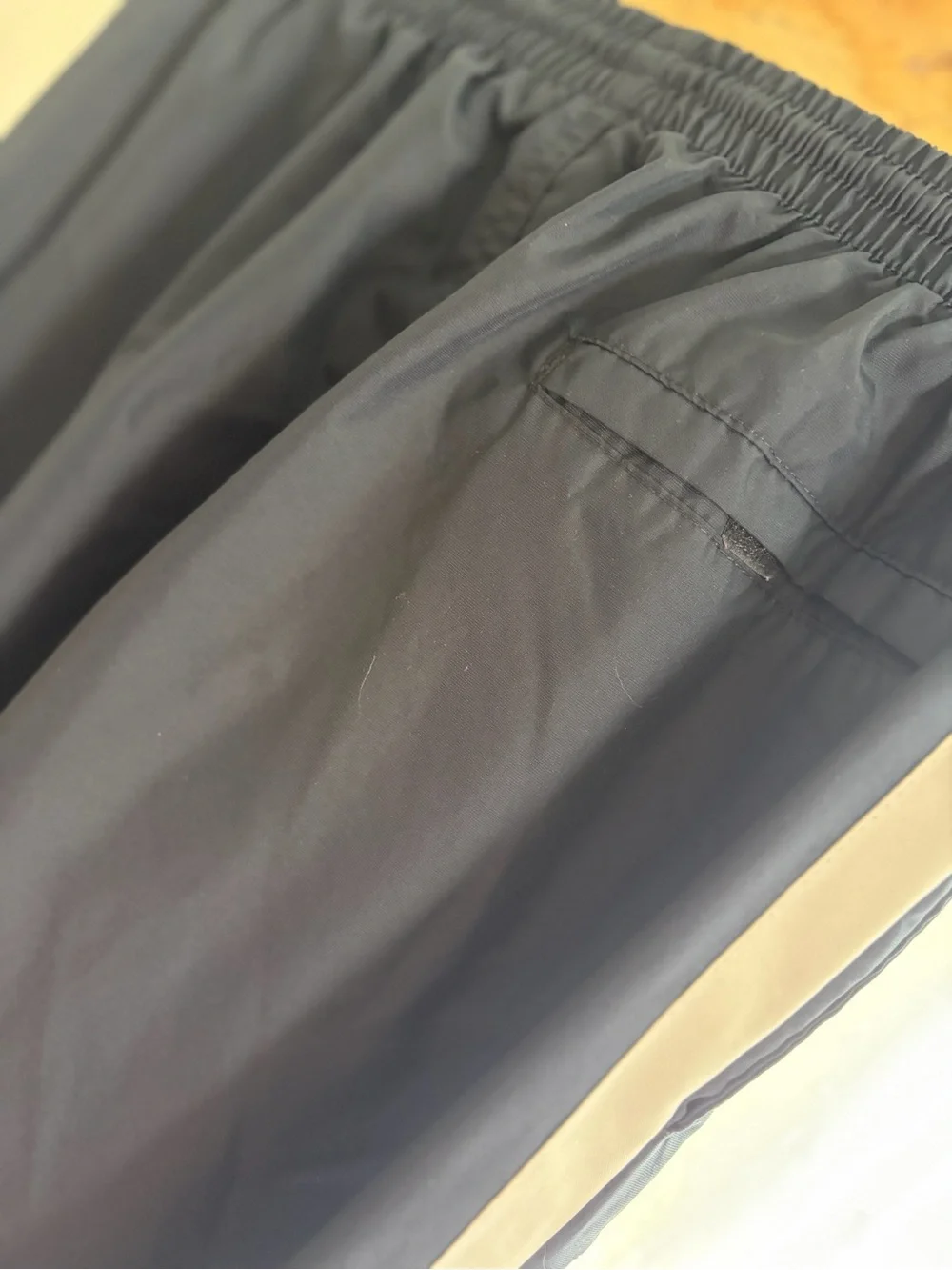 Classic Y2K Mesh Lined Windbreaker Pants with White Side Stripe